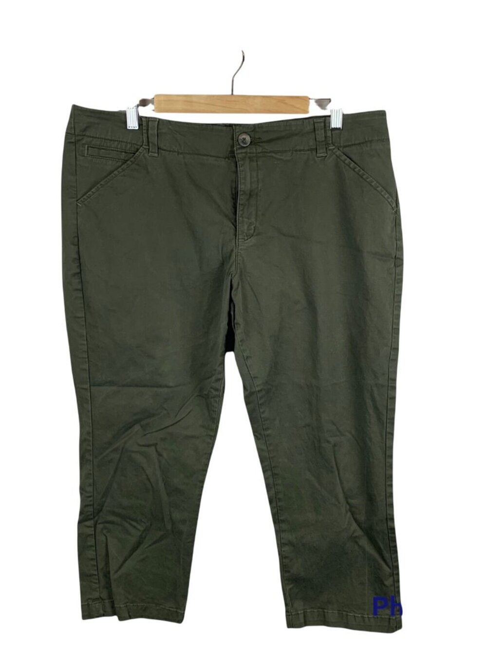 Lee Midrise fit capris Olive green womens size 18M